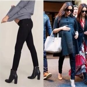 Hatch x Current/Elliot The Maternity Stiletto Jet Black Jean Under Belly Size 26